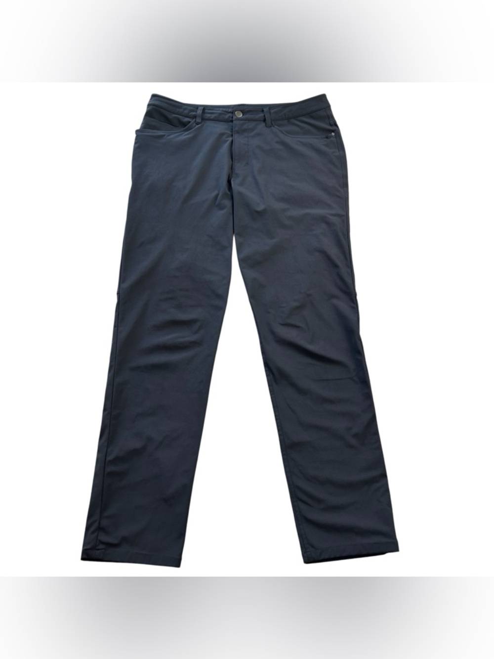 Lululemon ABC Classic Fit Pants Trouser Warpstreme Men 34x33 Charcoal Gray Golf